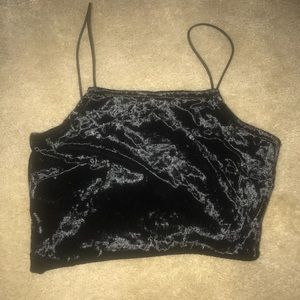 Velvet crop top
